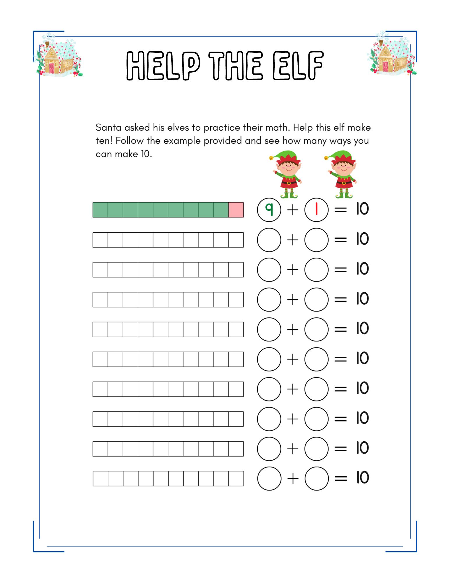 Help the elf christmas activity book