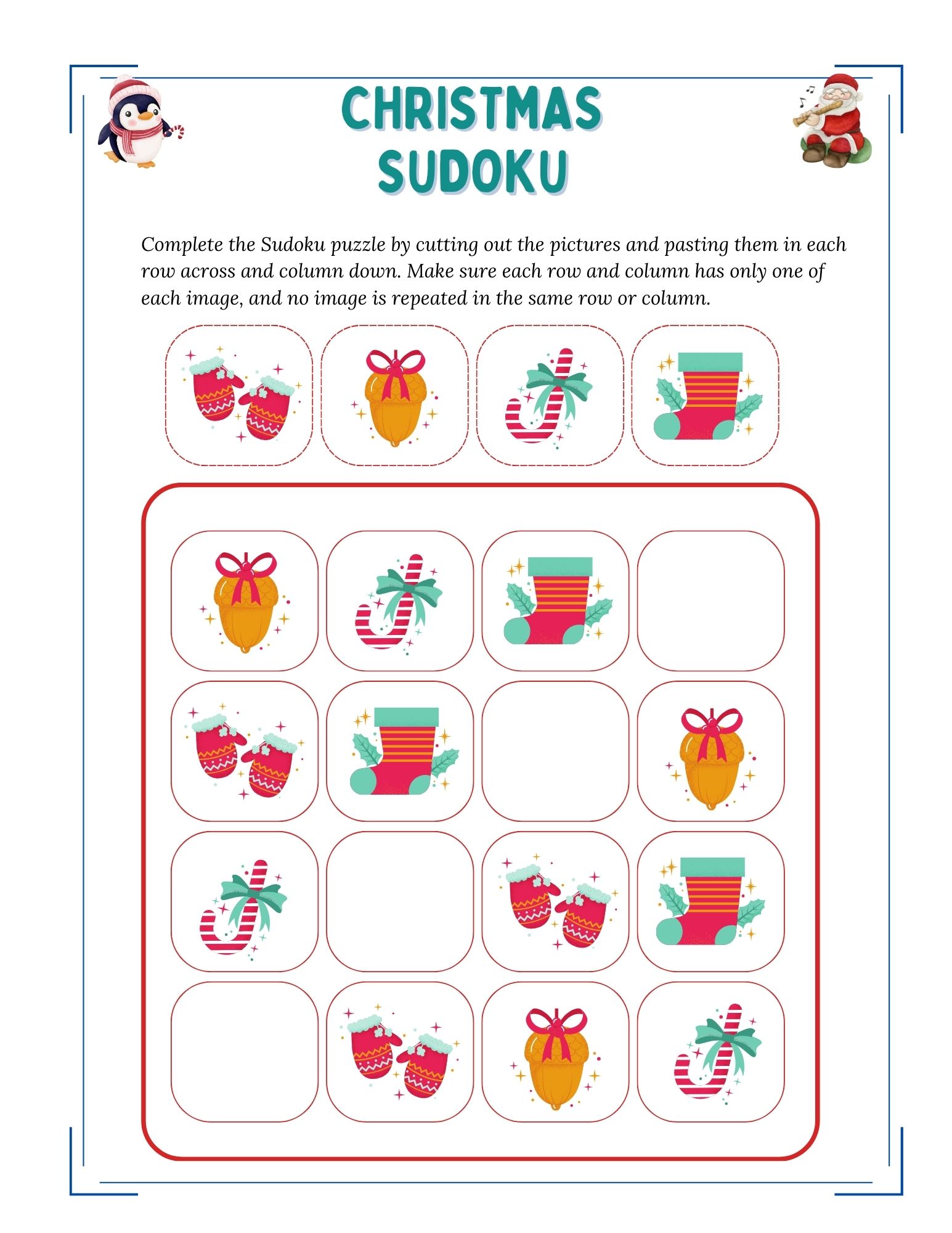 Christmas Sudoku Christmas activity book