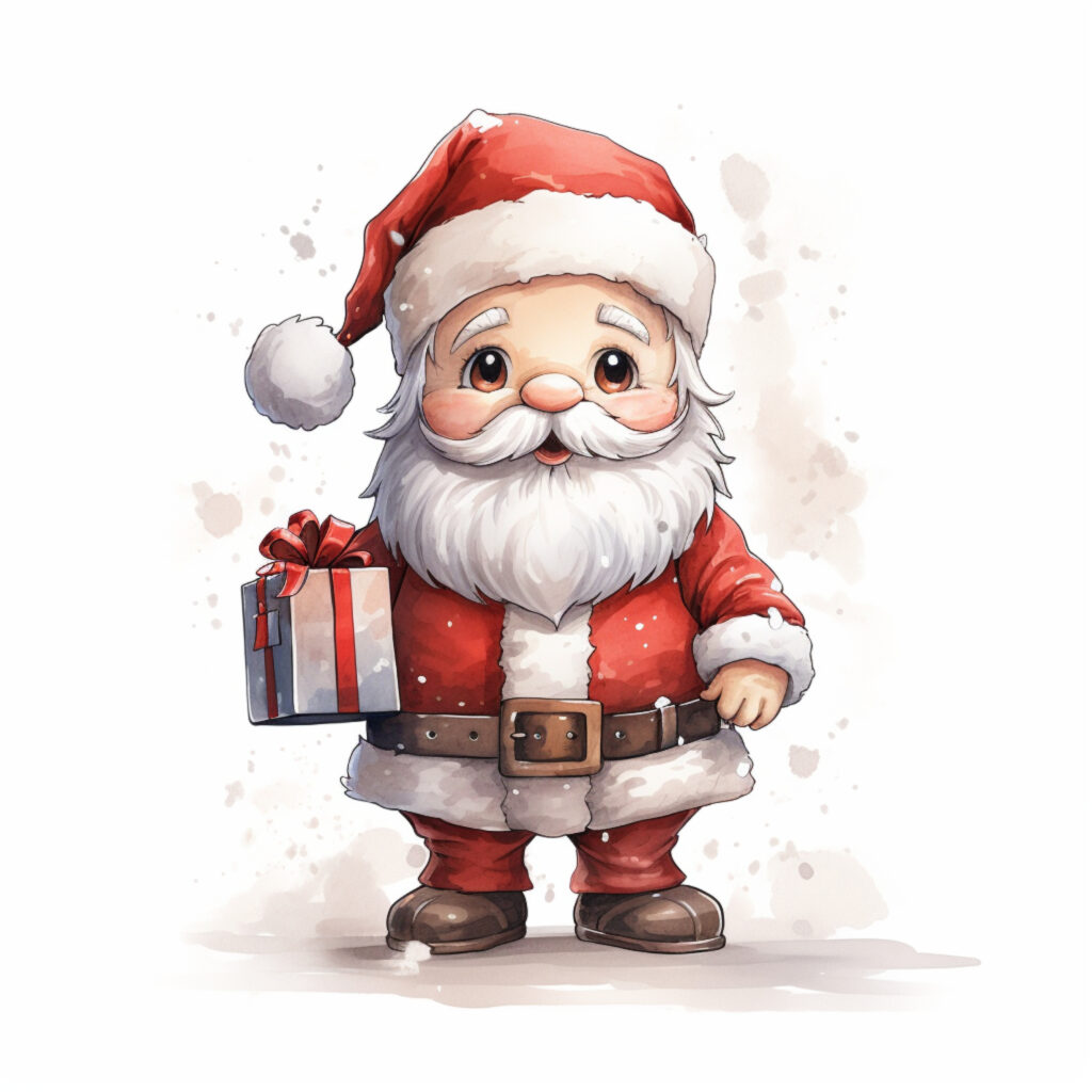 Santa with gift