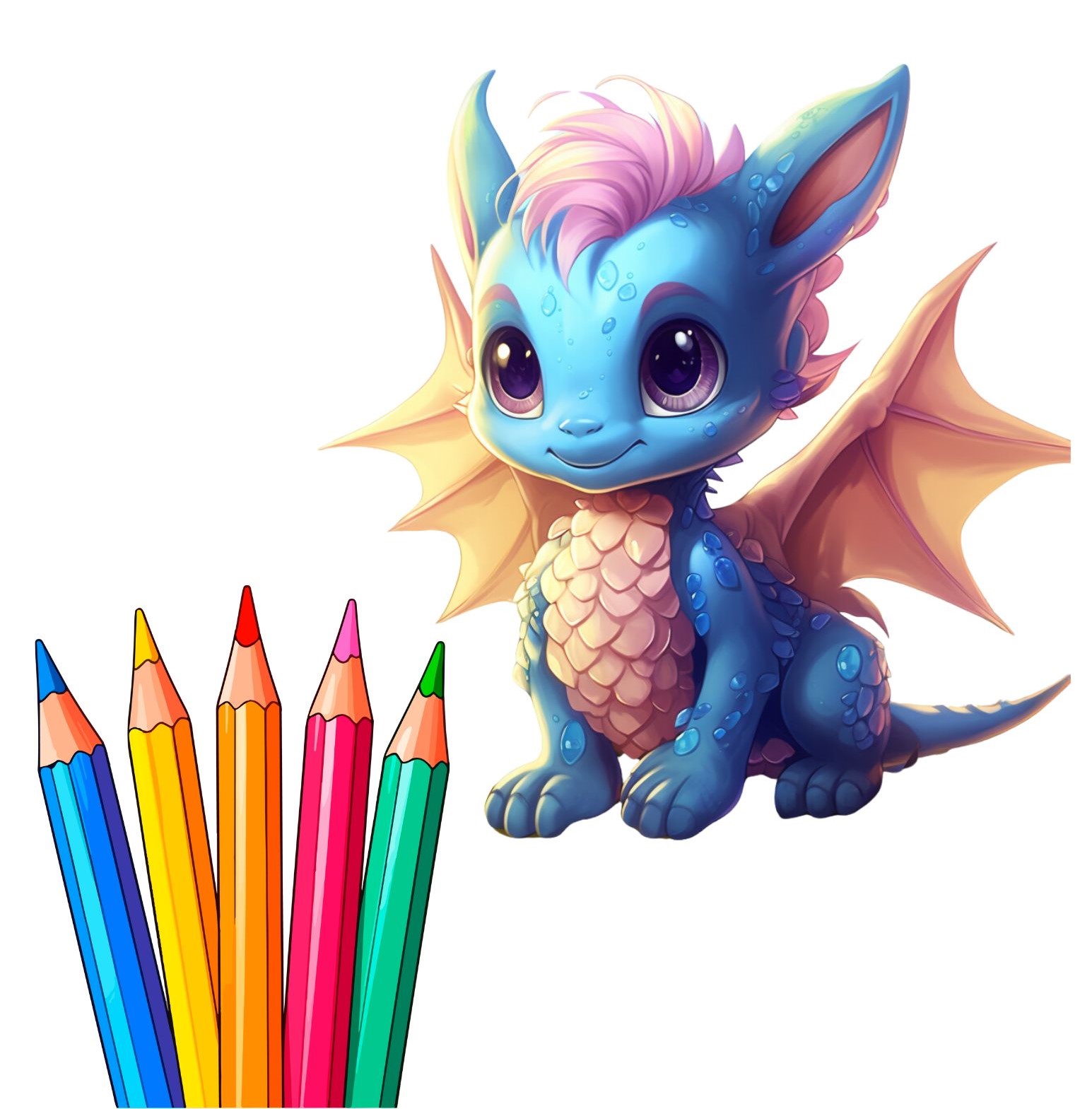 Baby Dragon Coloring book