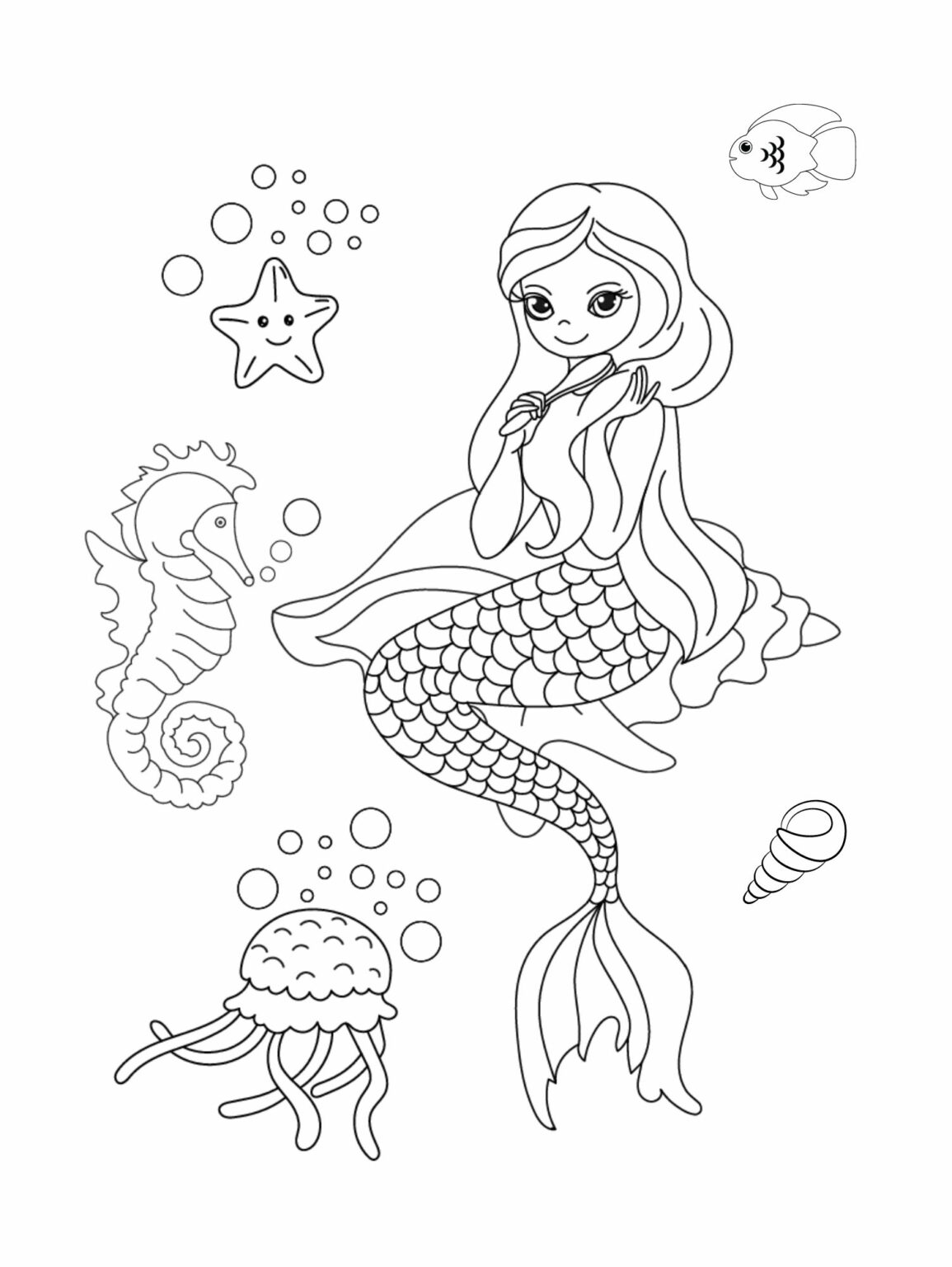 Mermaid Coloring Book