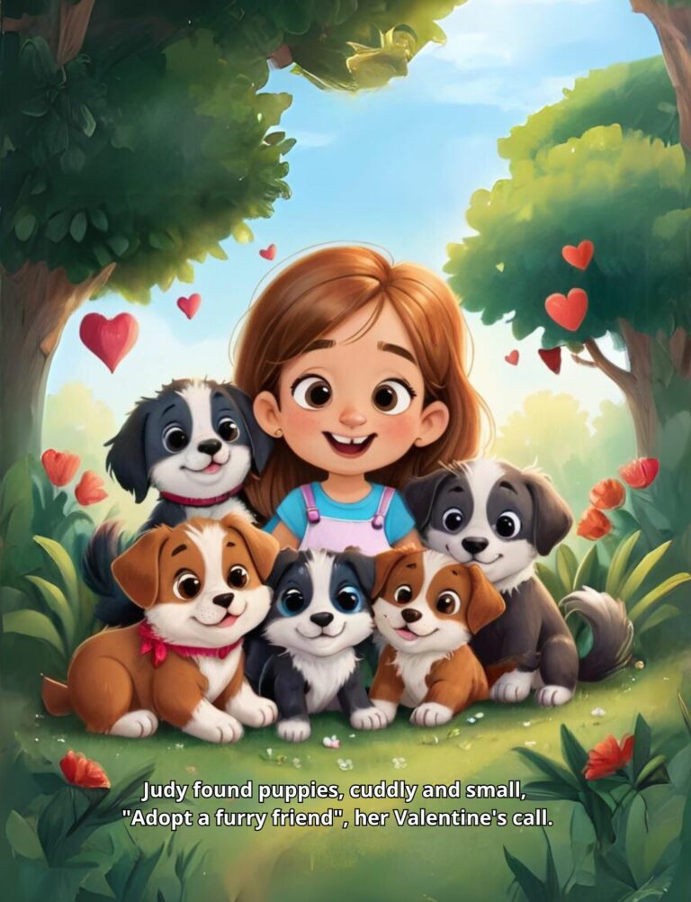 Girl with many cute dogs