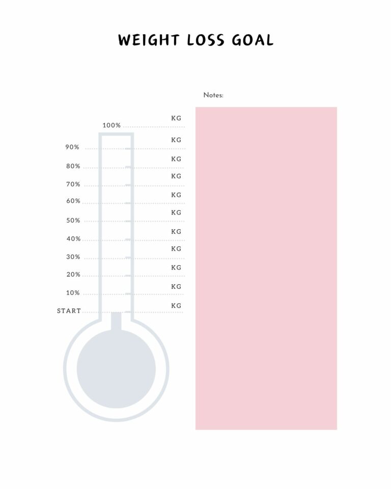 Self-care 120 days weight control journal